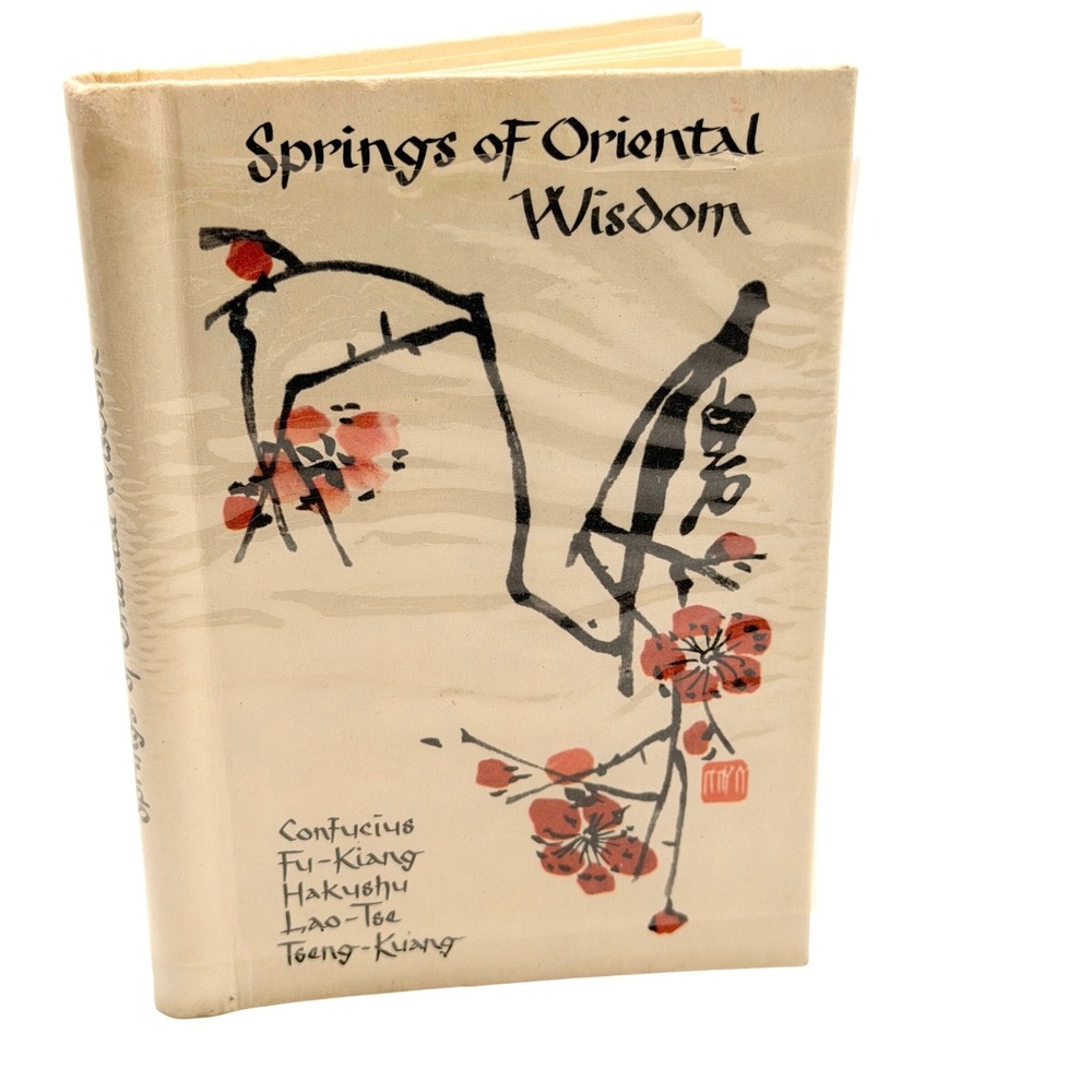 Vintage Springs of Oriental Wisdom Book 3in Cream Asian Philosophy Zen Quotes 60
